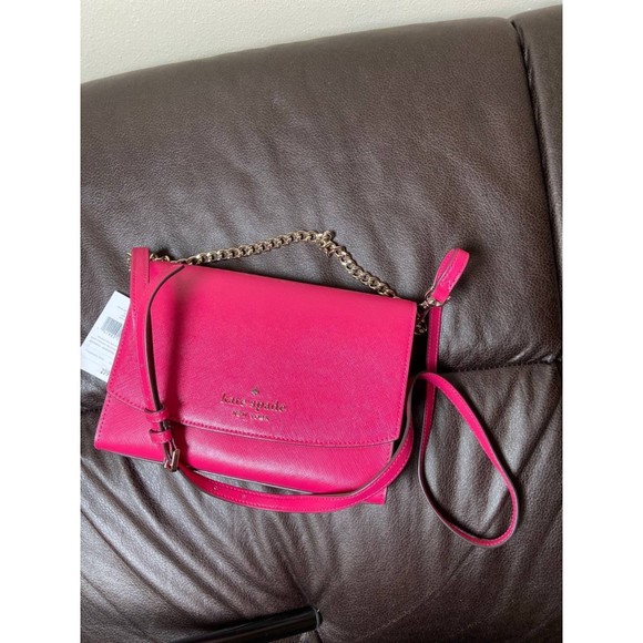 NWT Kate Spade Pink Ruby Carson Convertible Crossbody Saffiano Leather - Picture 5 of 6